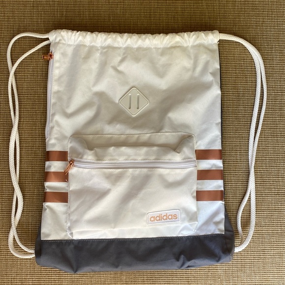 Adidas White Drawstring Backpack - Picture 5 of 11